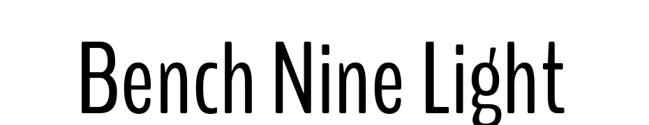 Bench Nine Light Font Download Free